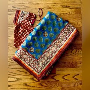 Indian saree with matching blouse